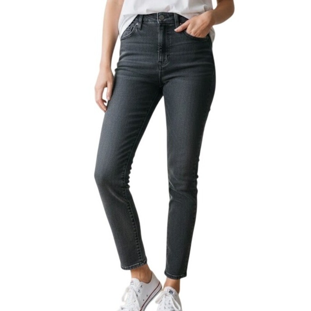 Madewell High-Rise Skinny Jeans Lunar Wash Dark Gray Denim Womens 26